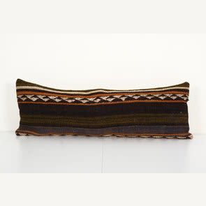 Turkish Extra Long Bedding Rug Pillow, Turkish Long Kilim Pi | Cushion in Pillows by Vintage Pillows Store
