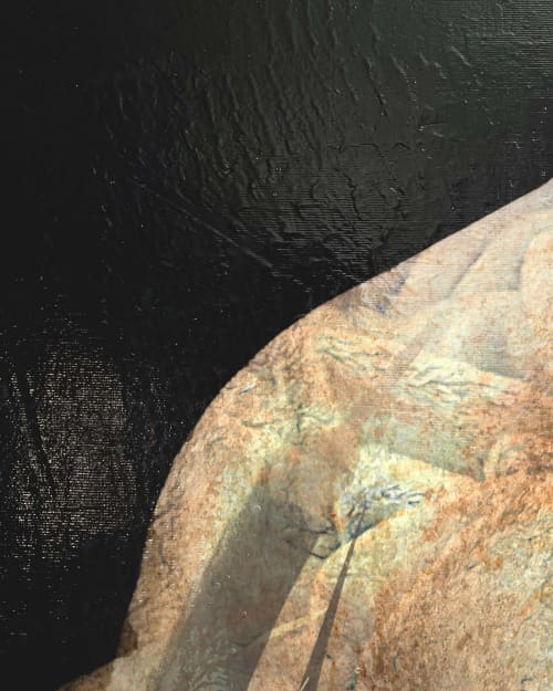 Silent Remains – Ancient Bust Contemporary Mixed Media | Paintings by Dario Moschetta