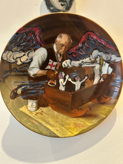 Gramps won't judge | Decorative Plate in Decorative Objects by Eric Farache Artist