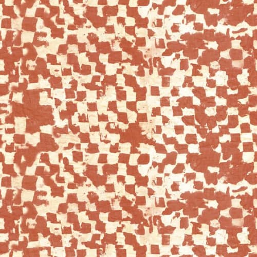 Tjap, Cinnamon | Fabric in Linens & Bedding by Philomela Textiles & Wallpaper. Item composed of linen