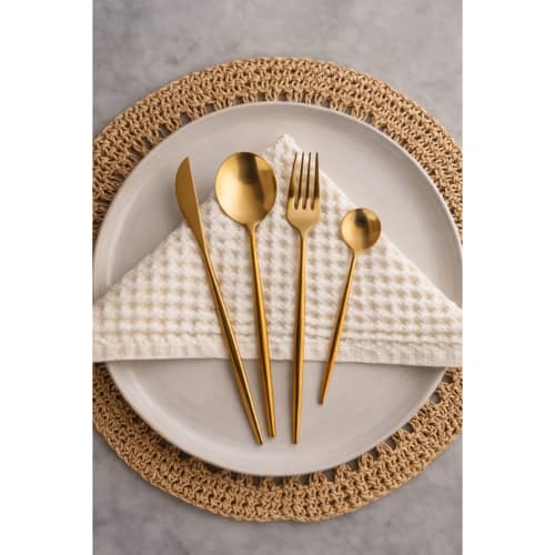 Modern Sleek Gold Flatware | Cutlery in Utensils by Busa Designs