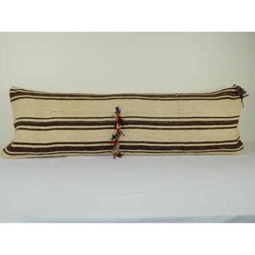 Vintage Hemp Turkish Bedding Kilim Pillow, Handwoven Kilim | Sham in Linens & Bedding by Vintage Pillows Store. Item composed of cotton and fiber