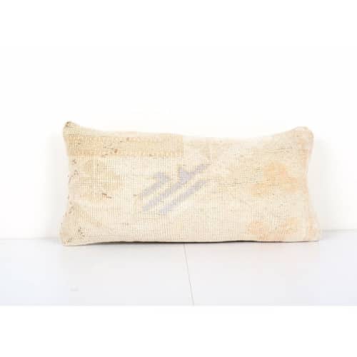 Vintage Muted Carpet Rug Bedding Pillow, Faded Ethnic Turkis | Cushion in Pillows by Vintage Pillows Store