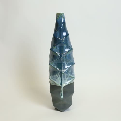 Large Tower in Lime Moondust | Vase in Vases & Vessels by by Alejandra Design. Item made of ceramic