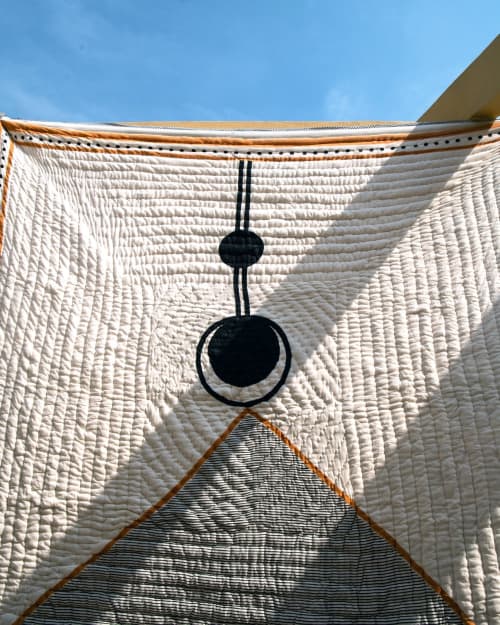 Bauhaus Quilt Reverse | Linens & Bedding by CQC LA. Item made of cotton & fiber