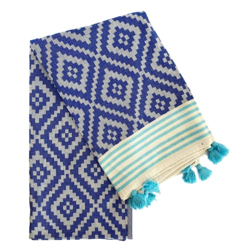 Merida Sustainable Turkis Towel / Blanket | Linens & Bedding by HILANA: Upcycled Cotton. Item made of cotton