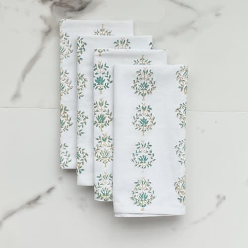 Dinner Napkins (set of 4) - Lotus, Neutral & Saltwater | Linens & Bedding by Mended. Item composed of cotton