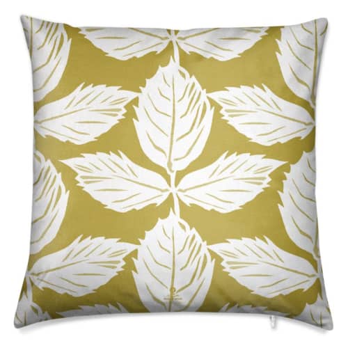 Rose Leaf Velvet Cushion | Pillows by Sean Martorana. Item composed of cotton