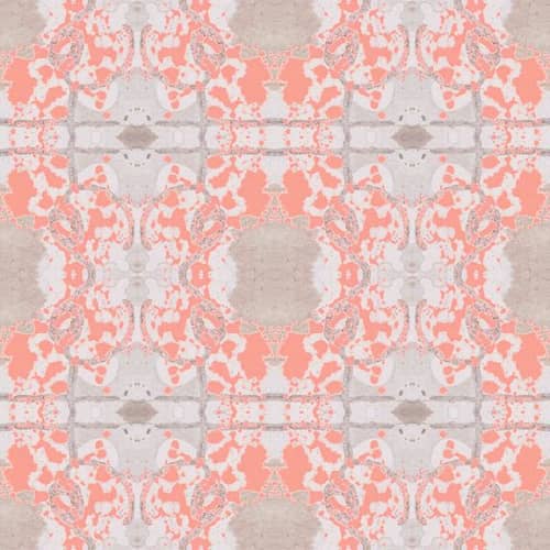 Mirror, Shrimp | Fabric in Linens & Bedding by Philomela Textiles & Wallpaper. Item composed of linen