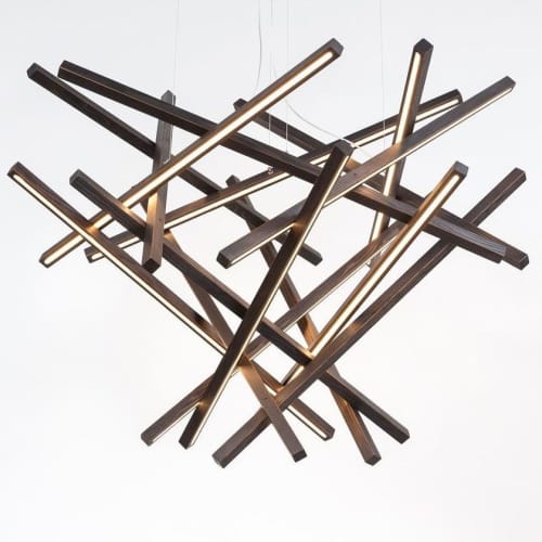 Diamond Maxi | Chandeliers by Next Level Lighting. Item composed of wood