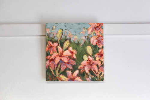 Field Lilies No. 1 | Oil And Acrylic Painting in Paintings by JoAnna Liston | Lily Field Studio. Item made of wood works with boho & country & farmhouse style