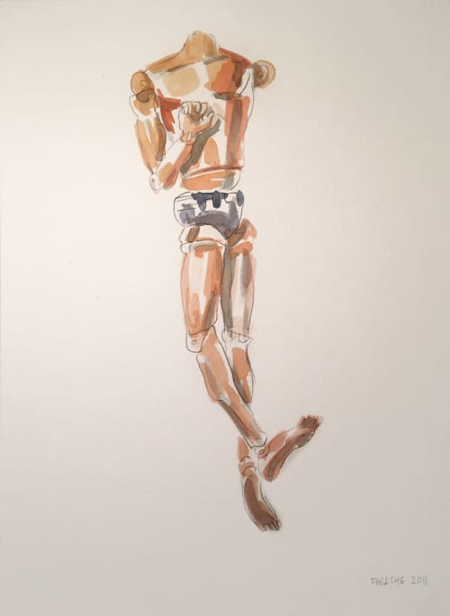 Hot Bod | Watercolor Painting in Paintings by Eric Farache Artist