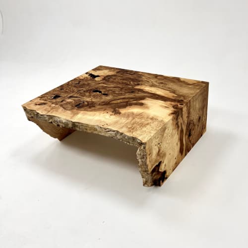 Waterfall Table - Custom Live Edge Coffee Table - Live Edge | Tables by TigerWoodAtelier. Item made of wood works with minimalism & contemporary style