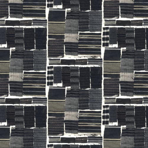 Kuro, Zinc | Fabric in Linens & Bedding by Philomela Textiles & Wallpaper. Item composed of linen