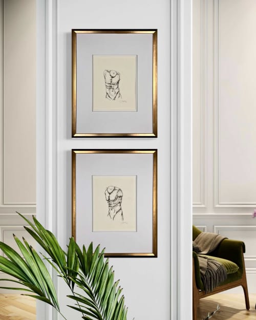 Torso Study No. 1 | Drawing in Paintings by John Velo Studio