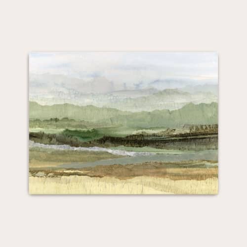 Wandering Grove Art Print - Abstract Forest Landscape | Prints in Paintings by Lara Eckerman Art