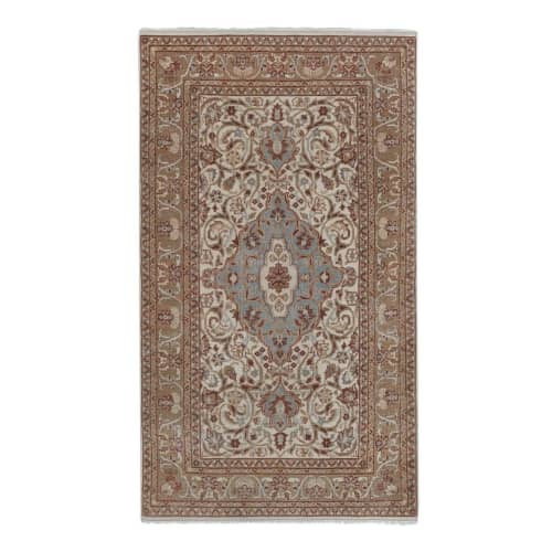 Mid-Century Modern Anatolia Faded Colors Low Pile Rug with | Area Rug in Rugs by Vintage Pillows Store. Item composed of cotton
