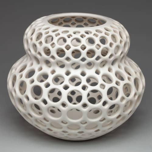 Babette Pierced Tabletop Sculpture, Femme Collection | Sculptures by Lynne Meade. Item made of stoneware