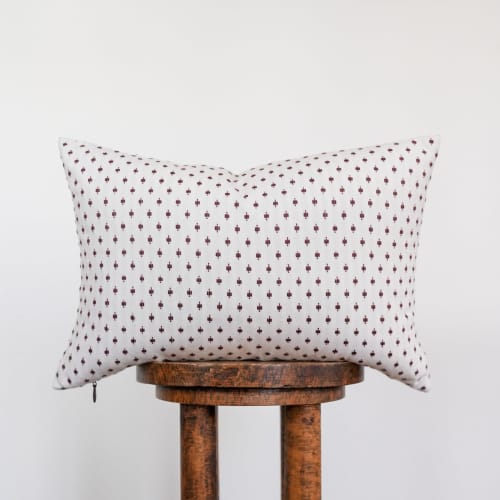 Mini Brown Embroidered Western Motif Lumbar Pillow 14x20 | Pillows by Vantage Design