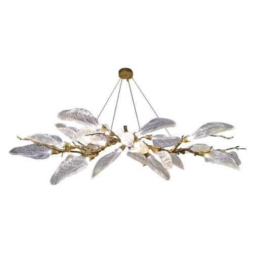 Alan Mizrahi WM630 Glass Leaves | Chandeliers by Alan Mizrahi Lighting Design