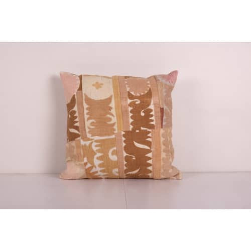 Suzani Square Cushion Cover, Tribal House Decor- Embroidery | Pillows by Vintage Pillows Store