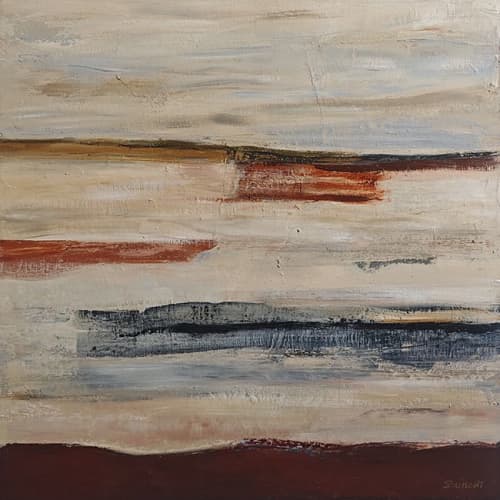 Horizon enfoui - paysage abstrait | Oil And Acrylic Painting in Paintings by Sophie DUMONT.. Item in minimalism or contemporary style