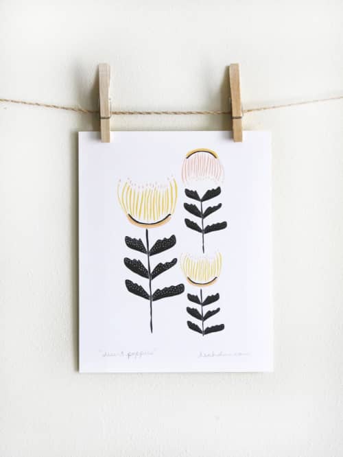 Desert Poppies Print | Prints by Leah Duncan. Item composed of paper in mid century modern or contemporary style