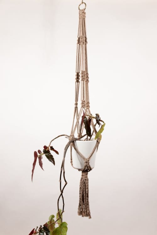 Beginner Plant Hanger - Premade! | Plants & Landscape by Modern Macramé by Emily Katz. Item composed of cotton