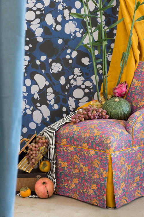 Child's Chair in Tea Time Rosso Corsa | Accent Chair in Chairs by Stevie Howell | Venice Canals in Los Angeles. Item composed of cotton