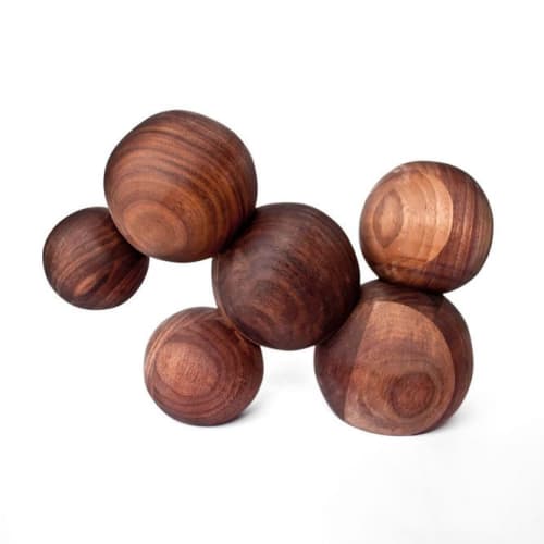 Boule #3 | Sculptures by Nadine Hajjar Studio. Item made of walnut compatible with minimalism and contemporary style