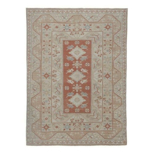Vintage Turkish Rug from Milas, Traditional Beige Rugs | Area Rug in Rugs by Vintage Pillows Store. Item composed of cotton