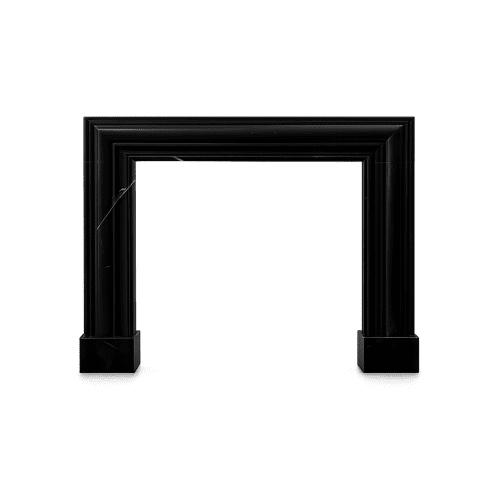 Nero Marquina Marble Fireplace Surround | Custom Luxury Mantel | Fireplaces by Vero Marble