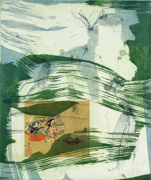 From the East I | Etching in Paintings by Michael Rich. Item composed of paper in minimalism or mid century modern style
