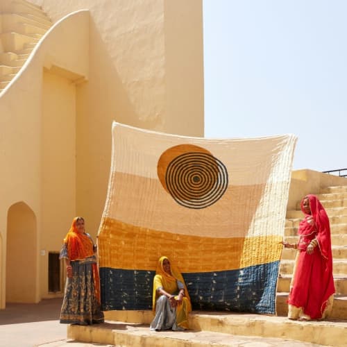 Spiral Quilt | Linens & Bedding by CQC LA. Item composed of cotton