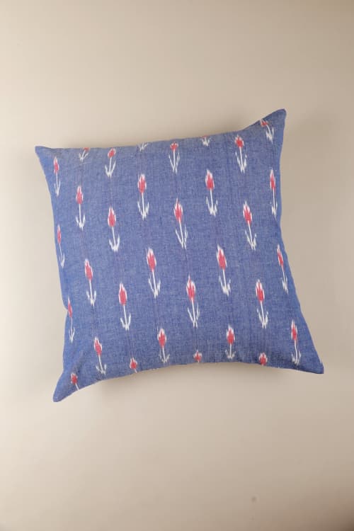 Harbour Waves Ikat Pillow | Pillows by Ninéh