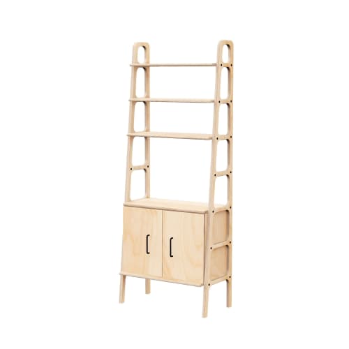 Mid Century Modern, Modular wall shelving | Book Case in Storage by Plywood Project. Item made of oak wood compatible with minimalism and mid century modern style