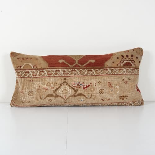 Pillow Case Fashioned from a Vintage Turkish Wool Cover, Mid | Cushion in Pillows by Vintage Pillows Store