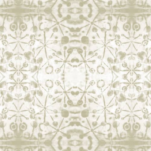 Flores, Putty | Fabric in Linens & Bedding by Philomela Textiles & Wallpaper. Item made of linen