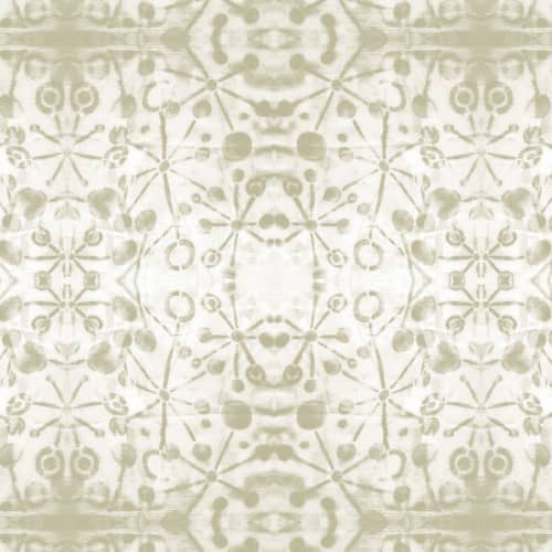 Flores, Putty | Fabric in Linens & Bedding by Philomela Textiles & Wallpaper. Item made of linen