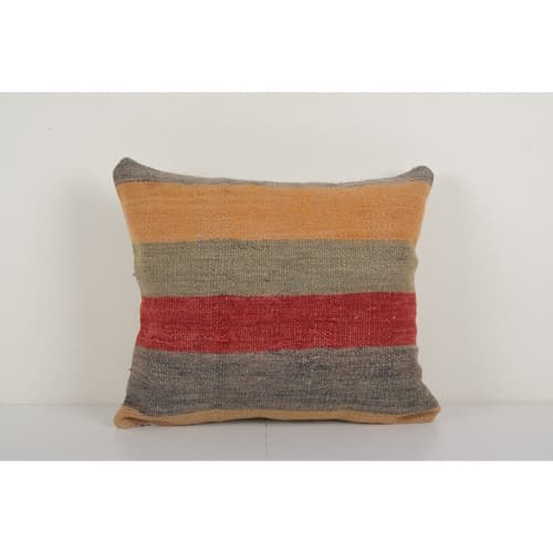 Square Mustard Farmhouse Bed Decor Cushion | Sham in Linens & Bedding by Vintage Pillows Store. Item made of cotton with fiber