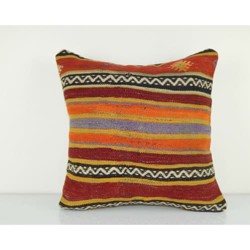 Kelim Kissen Turque Kilim Coussin 18'' X 18'' | Sham in Linens & Bedding by Vintage Pillows Store. Item composed of cotton