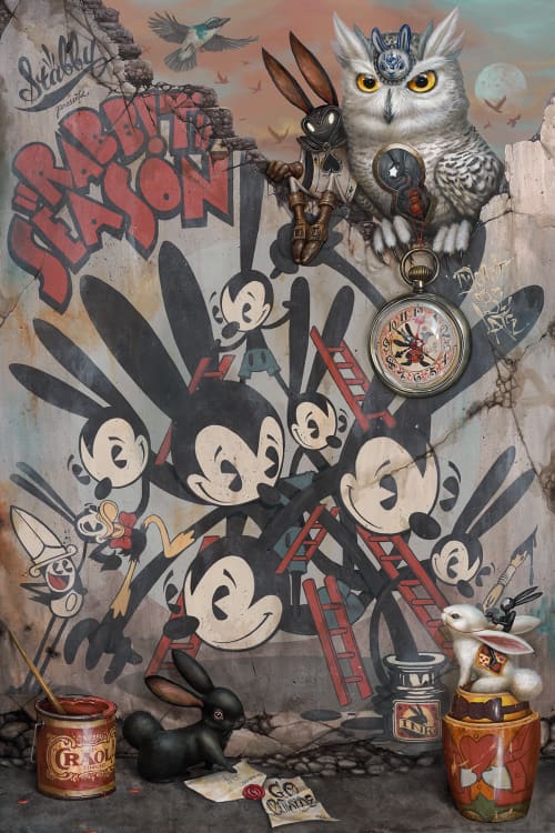 "Rabbit Season" | Prints in Paintings by Greg "CRAOLA" Simkins