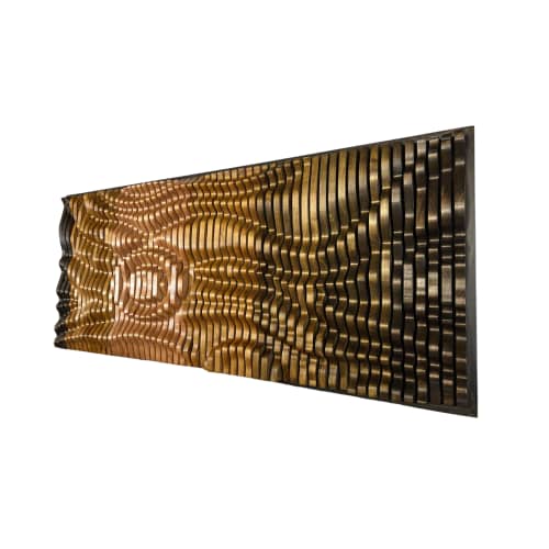 "SUNSET" Parametric Wood Wall Art Decor/100% Solid Wood | Wall Sculpture in Wall Hangings by ArtMillWork Design