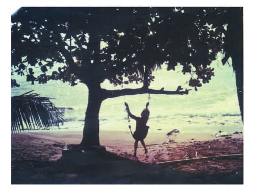On A Swing, At Sunset | Photography by She Hit Pause. Item composed of paper