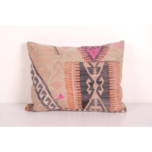 Vintage Turkish Kars Kilim Pillow Cover, Tribal Design Anato | Cushion in Pillows by Vintage Pillows Store
