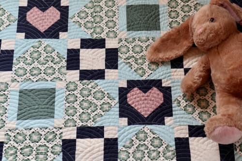 Modern Handmade Baby Quilt - Sweet Nothings Modern Handmade | Linens & Bedding by Hazel Oak Farms. Item composed of cotton