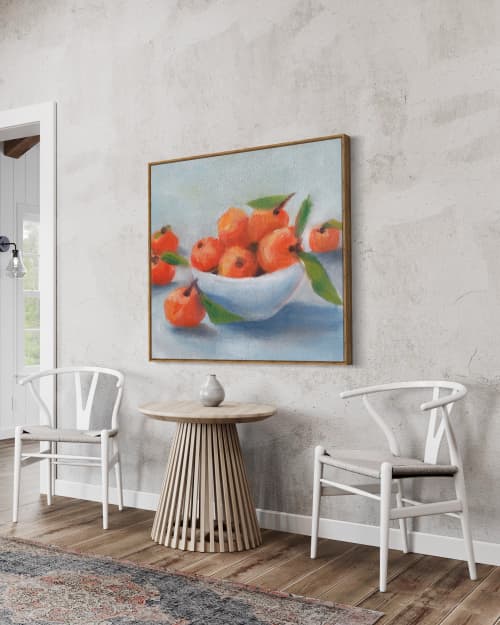Mandarins - Square Art Print/Canvas | Prints by JoAnna Liston | Lily Field Studio. Item composed of canvas and paper in boho or country & farmhouse style