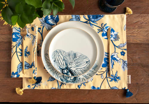 Wildflower Placemats | Tableware by OSLÉ HOME DECOR. Item made of fabric