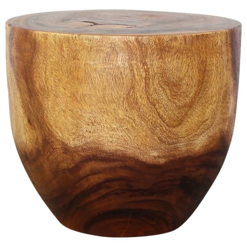 Haussmann® Wood Oval Drum Table 20 in Diameter x 18 in | Coffee Table in Tables by Haussmann®