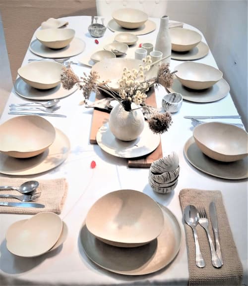 A Versatile Stoneware Dinnerware Set, Perfect for Christmas | Plate in Dinnerware by YomYomceramic. Item made of ceramic